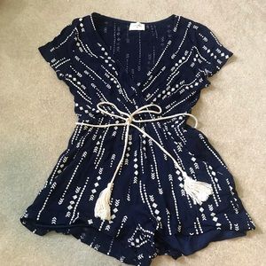 Navy Romper